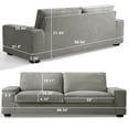 thumbnail image 5 of COSYJOY Living Room, Bedroom, 88.58"THREE Seater Sofa，Soft and Comfortable, Easy to Install, Detachable Sofa Mat and Cove(Light Gray), 5 of 10
