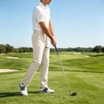 thumbnail image 6 of Rexolia Men's Golf Pants Stretch Quick Dry Lightweight Work Dress Pants with Pockets Beige L, 6 of 8