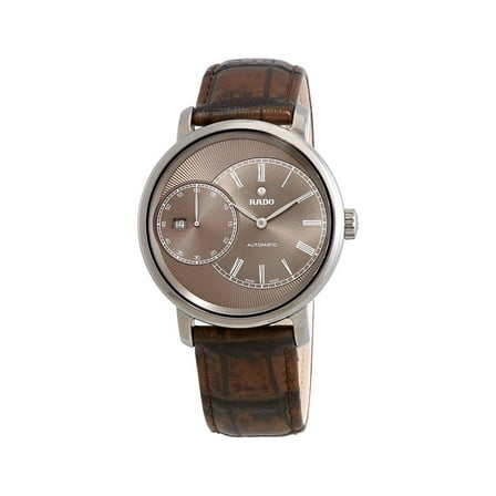 Rado Men's R14129316 DiaMaster 43mm Brown Dial Leather Watch