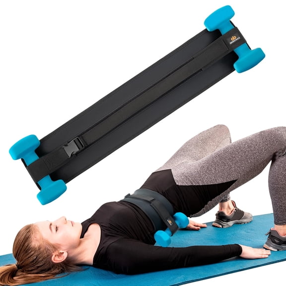 INDEEEMAX Hip Thrust Belt Portable Adjustable Glute Workout Band for Dumbbells Kettlebells 1 Pack