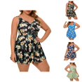 thumbnail image 1 of Womens Swimsuits Tankini 2026 Trendy Plus Size Modest Flowy Swim Dress with High Waisted Bottom Two Piece Bathing Suits Woman, 1 of 5