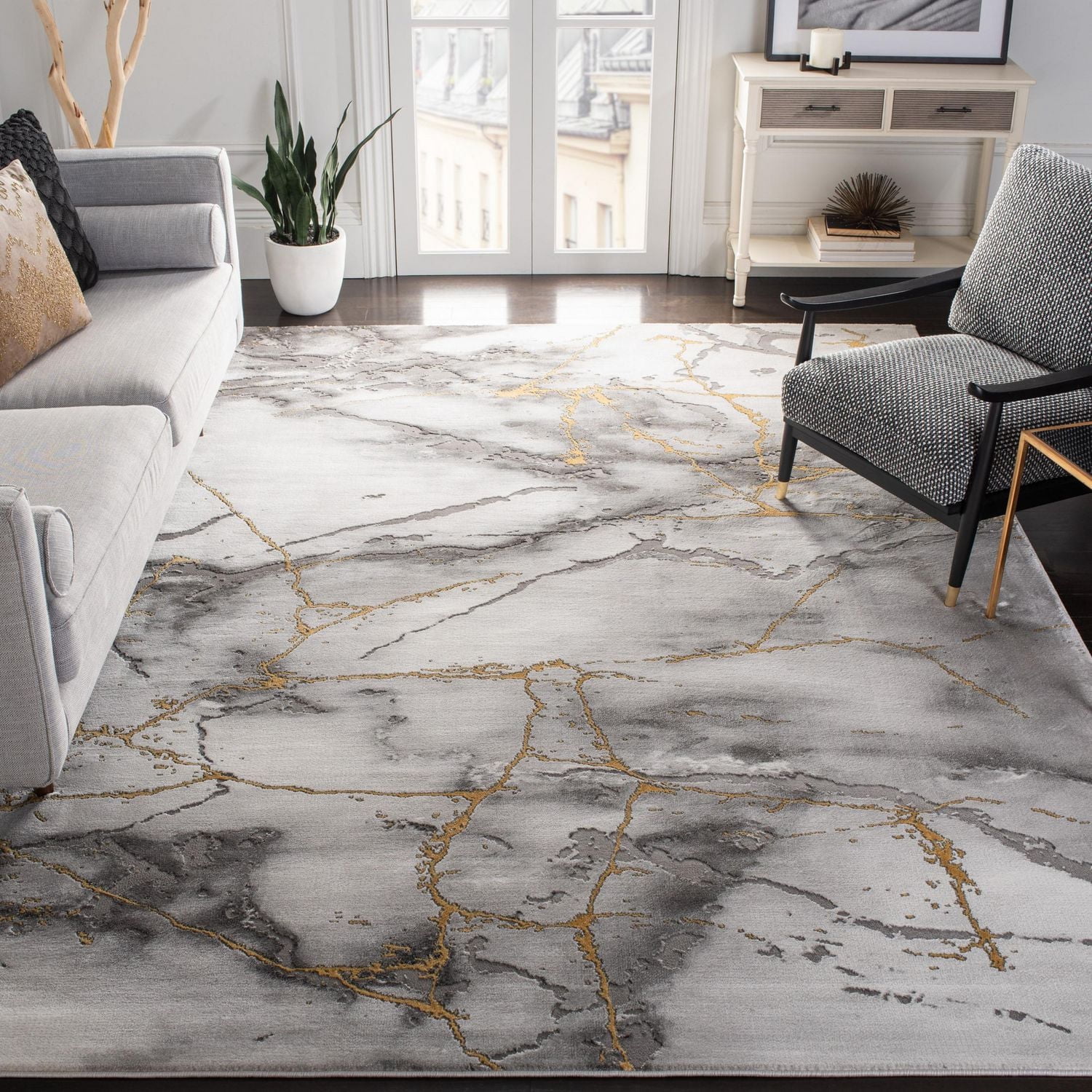 SAFAVIEH Craft Paul Abstract Marble Area Rug