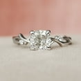 thumbnail image 2 of SOLITAIRE JEWELS 1.0CT Cushion Twig Moissanite Diamond Engagement Ring Solid 14K White Gold, 2 of 3