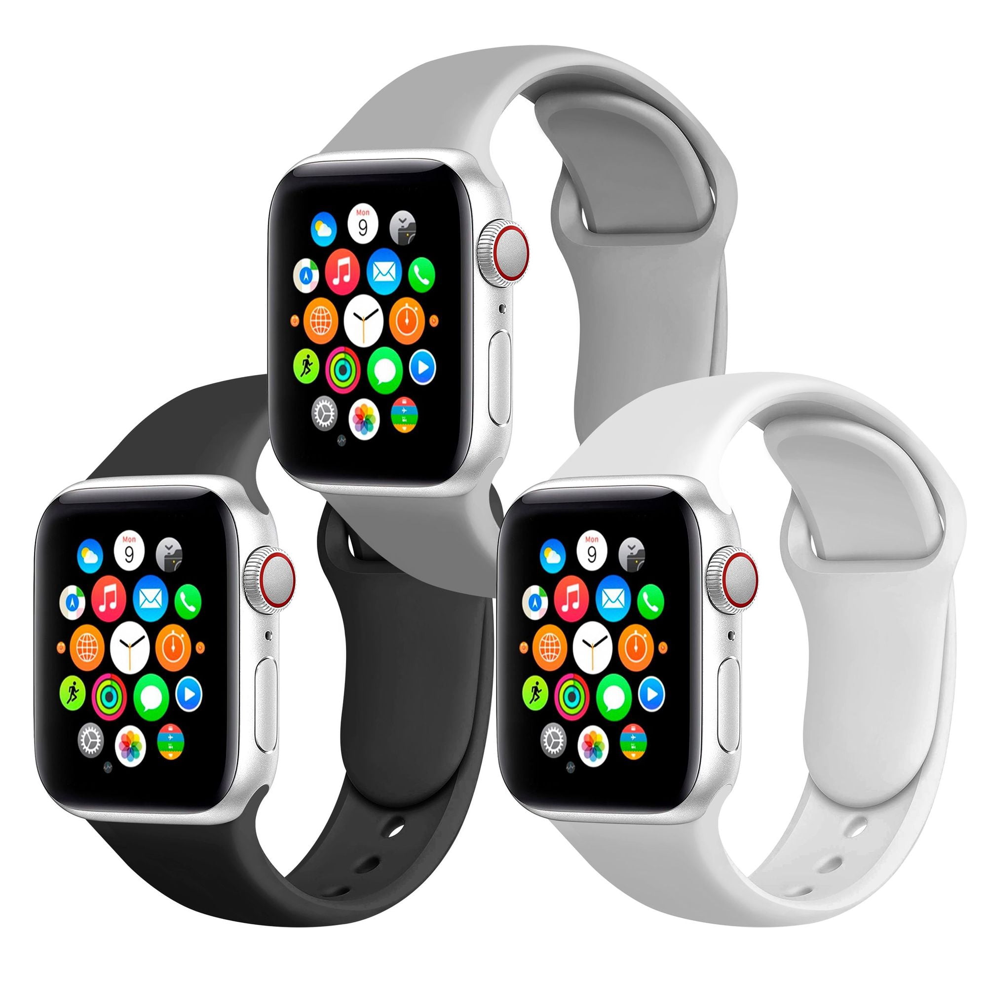 3-Pack Soft TPU Rubber Band for Apple 
