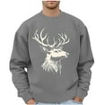 thumbnail image 2 of CYiJun Men's Fleece Crewneck Sweatshirt Lightweight Loose fit Soft Basic Pullover Sweatshirt,Size 4XL, 2 of 5