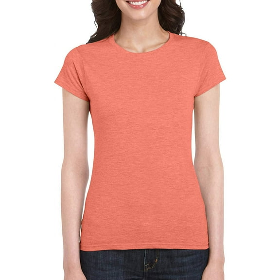 Gildan 64000L Ladies Softstyle T-shirt Heather Orange S