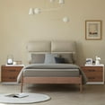 thumbnail image 2 of Giantex Modern Nightstand, Rustic Walnut Wood Grain Bedside Table, Vertical End Table (2), 2 of 8