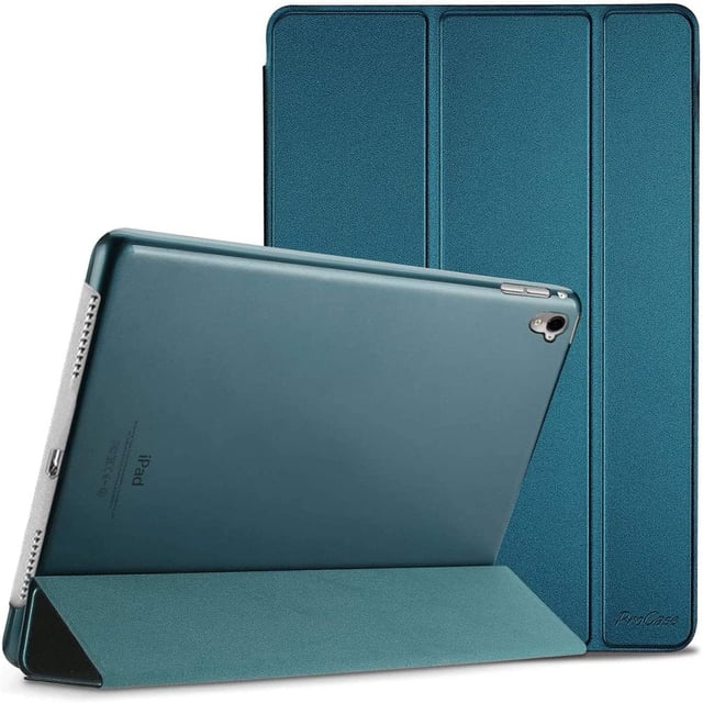 DEBGFS iPad 9.7 Case 2016 Ultra Slim Lightweight Stand Smart Case Shell with Translucent Frosted Back Cover for Apple iPad 9.7 Inch (A1673 A1674 A1675) \u2013Teal,none,none