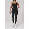 thumbnail image 3 of PISONIC Workout Sets for Women, 2 Piece Seamless Spaghetti Straps Crop Top Matching High Waist Leggings Gym Yoga Outfits, 3 of 7