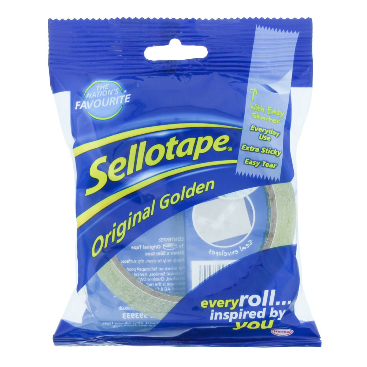 2x Sellotape Original Golden Sticky Tape Strong and extra sticky adhesive tape 