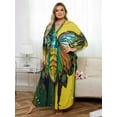 thumbnail image 2 of Plus Size Kaftan for Women Print Summer Caftan Loungewear Maxi Beach Dress Casual Housewear Over Sized moomoo Dresses Night Gown Resort Tunic Beachwear, 2 of 12
