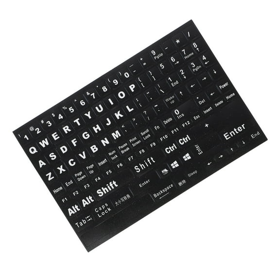 Homoyoyo Black Keyboard Letter Decals Replacement Stickers for Computer Laptop Keyboards and Easy to Apply