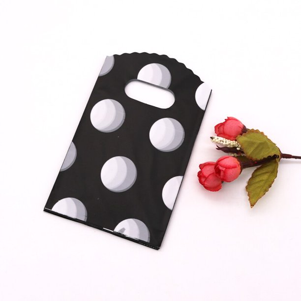 50 unids/lote, bolsa de plástico pequeña de varios diseños, 9x15cm, bolsa de regalo de Boutique con asa, bonitos abalorios, pendientes, bolsas de embalaje de joyería Tan Jianjun unisex