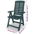 thumbnail image 4 of vidaXL Chaises de Jardin Inclinables 4 Pcs Plastique Vert, 4 of 5