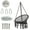 Black, variant on Garpans Hammock Chair with Hanging Hardware, Gray
