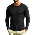 thumbnail image 3 of Vetsdori Tshirts for Men Winter Long Sleeve Breathable Pullover Sport Lightweight Crew Neck Stylish Mens Shirts Plain, 3 of 6