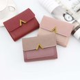 thumbnail image 6 of Lady Money Clip PU Leather Multiple Card Slots Credit Card Bag Money Bags Card Holder Women Purse Short Wallet PINK, 6 of 8
