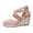 Pink, variant on Twisted Rope Platform Wedge Sandals for Women, Closed Toe Hollow Out Fashion Comfortable Walking Shoes with Adjustable Buckle Strap, Multiple Colors Available, Wide Width