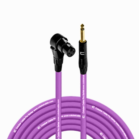 Coluber Cable Balanced - Right Angle XLR Female to 1/4" TS Male 3-Pin Cable