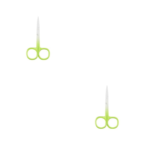 Vogacara Pinzas para cutículas de uñas, tijeras de acero inoxidable, galvanoplastia, resistente al desgaste, recortador de cejas, pinzas para el pelo de Verde degradado 2piezas Vogacara CBP288344