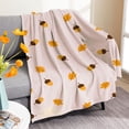 thumbnail image 2 of Fall Thanksgiving Blankets,Orange Pumpkin Maple Leaves Fleece Blanket Throw,Thanksgiving Fall Halloween Flannel Throw Blanket for Home Living Room Couch Bed Chair or Dorm Decor (29" x 40"), 2 of 6