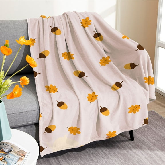 29X40 Inch Fall Throw Blanket, Halloween Pumpkin Autumn Plush Fall Decor Fleece Fuzzy Picnic Throw Blanket for Couch Sofa Chairs, Cute Holiday Blankets for Home