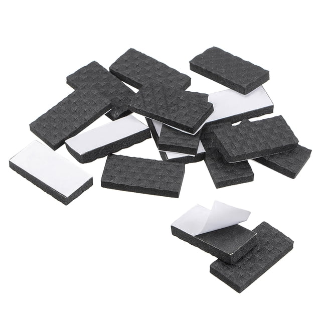 Almohadillas para muebles, almohadillas adhesivas de EVA 30mm x 15mm negras 28 piezas