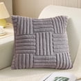 thumbnail image 1 of Pillowcase Pillowcase With Striped Concealed Zip Removable Breathable And Warm No Deformation Solid Colour Cushion Cover Pillowcase, 1 of 6