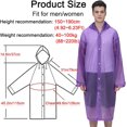thumbnail image 3 of Rain Ponchos for Adults Reusable, 2 Pcs Raincoats Emergency for Women Men with Hood and Drawstring, 3 of 7