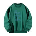 thumbnail image 1 of Sudadera con cuello redondo para mujer, camisetas de manga larga de otoño para salir, hacer ejercicio en la oficina Verde, 1 of 7