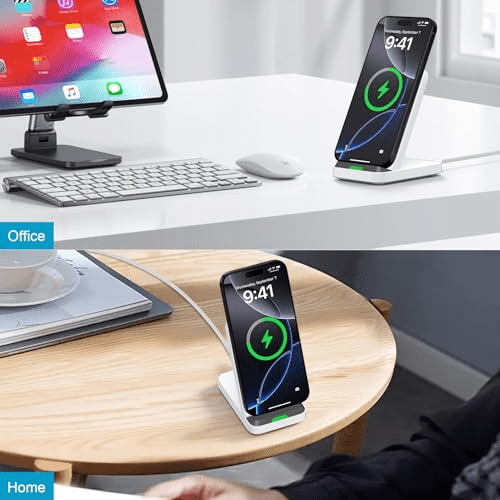 Fast Wireless Charging Station for Google Pixel 9/9 Pro/9 Pro XL/Fold/8 Pro/8a/8/7a/7 Pro, Android Phone Wireless Charger Stand Desk with QC3.0 Adapter for Samsung Galaxy S25/S24/S23 Ultra, iPhone 16