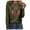 Army Green, variant on Merry Chrismas Shirt for Women Classic Buffalo Plaid Leopard Print Long Sleeve Tees Crewneck Casual Travel Xmas Tops