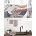 thumbnail image 5 of Purple Floral Kitchen Dish Towels for Drying Dishes Set of 3, Spring Plants Flowers Vintage Rustic Waffle Weave Microfiber Hand Tea Bathroom Towels Quick Dry & Absorbent Towel 12x12, 5 of 7