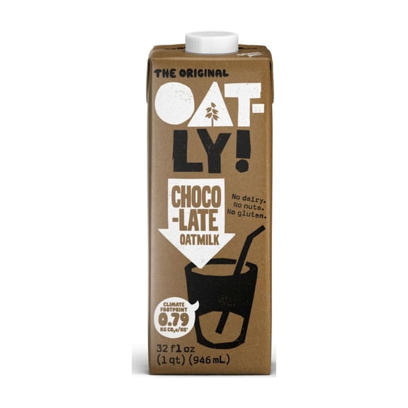 Oatly Chocolate Oatmilk, Ambient Dairy-Free Milk, 32 fl oz Shelf-Stable Carton