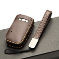 thumbnail image 4 of Vitodeco Genuine Leather Smart Key Fob Case Compatible with KIA Soul, Seltos, Sportage, NIRO, Sorento, Telluride, Rio, Forte, K5 2022-2025 New Emblem (4-Button, Brown), 4 of 5
