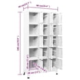 thumbnail image 4 of vidaXL Locker Cabinet Light Grey 90x40x180 cm Steel, 4 of 5