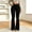 Black, variant on Women's Pants Solid Bootcut Jeans with Button-Zip Fly Black Size 2XL