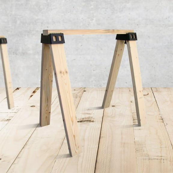 POWERTEC Plastic Sawhorse Brackets for Use with 2x4 Lumber | Kit Builds one Saw Horse, 2-Pack (71026)