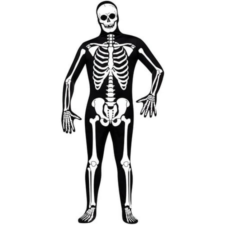 Skeleton Adult Halloween Bodysuit Costume - One