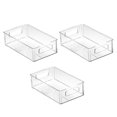 thumbnail image 1 of 3 unidades de organizador con asas de plástico transparente para almacenamiento de alimentos Afortunado Sencillez, 1 of 1
