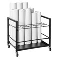 thumbnail image 6 of Blueprint Rack, 20 Slot Mobile Storage Cart - Metal Blueprint Holder for Architectural Plans, Maps, Posters - Office, School, Construction, 6 of 7