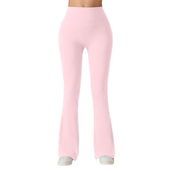 DHFJKG High Waist Flared Yoga Pants For Women Seamless Stretchy Workout Leggings Fitness Running Athletic Summer Versatile Trousers