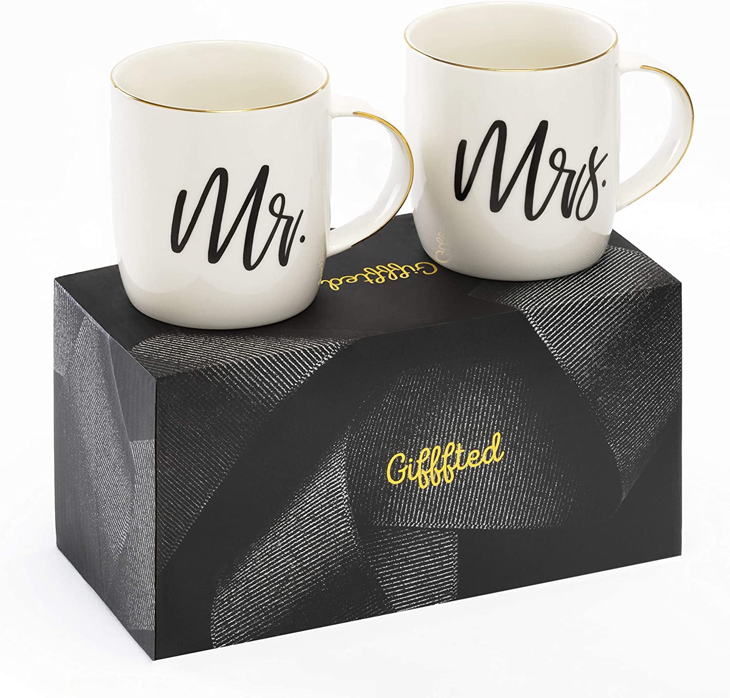 Triple Gifffted Mr And Mrs Coffee Mugs Gifts For Wedding Anniversary 