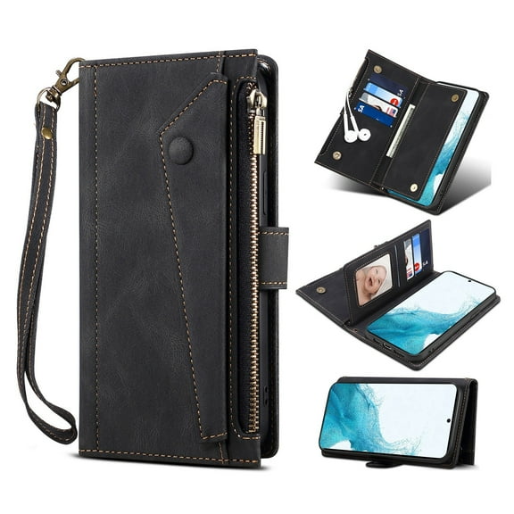 For Samsung Galaxy S22 5G Retro Frosted Horizontal Flip Leather Phone Case with Holder & Card & & For Samsung Galaxy S22 5G