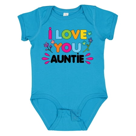 

Inktastic I Love You Auntie with Flowers Gift Baby Girl Bodysuit
