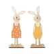thumbnail image 5 of 2x Adornos de Conejo de Pascua de Madera Regalo Artesanía de Madera Decoraciones de Fiesta Estables Decoración Decoración Linda para el Hogar S Macarena escritorio conejito de pascua decoraciones, 5 of 8