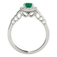 thumbnail image 3 of Aonejewelry 1.40 Ct. Halo Emerald and Diamond Engagement Ring In 14k Solid White Gold, 3 of 4