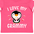 thumbnail image 4 of Inktastic I Love My Grammy with Cute Penguin and Hearts Girls Toddler T-Shirt, 4 of 5