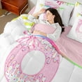 thumbnail image 4 of Erosebridal Ice Cream Print Q Bedding Full Size,Princess Pink Bowtie Bed Set,Colorful Sweets Bedding Sets Full Size For Girly Youth,Microfiber Bedroom Decor Reversible,7pcs, 4 of 6