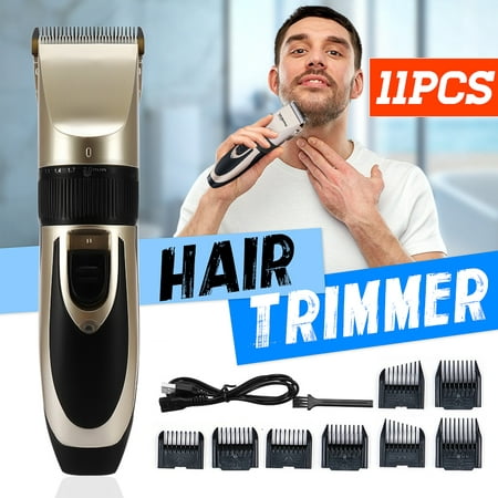 Rechargeable Hair Trimmer Clipper 5 Fine-tuning Speed Beard Cordless Shaver with 8 Combs Set Hair Styling Grooming Ceramic Blade for Men Baby Kids Home (Best Short Bob Haircuts For Fine Hair)